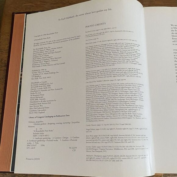 "Glorious Gardens" Roundtable Press Leather Bound HC Jaqueline Heriteau Book - Picture 11 of 16